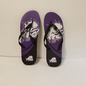 TCU Texas Christian University flip flops